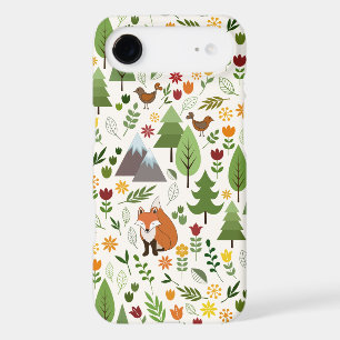 Illustrations de style scandinave sur motif crème