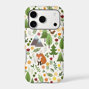 Illustrations de style scandinave sur motif crème