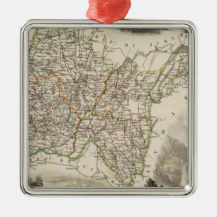 Illustrations, landscapes metal ornament