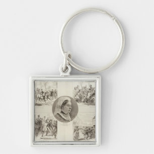Illustrations of Attacks on Queen Victoria Keychain