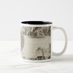 Illustrations of Attacks on Queen Victoria Two-Tone Coffee Mug