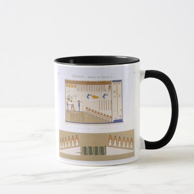 Illustrations of frescos from Byban el Molouk, The Mug (Right)