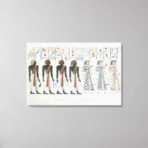 Illustrations of hieroglyphics from the Tombs of t Canvas Print