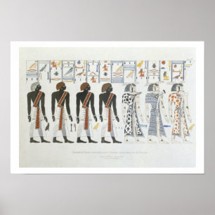 Illustrations of hieroglyphics from the Tombs of t Poster