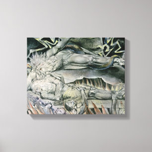 Illustrations of the Book of Job; Job's Evil Canvas Print