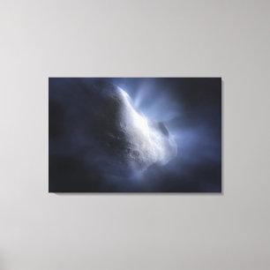 Illustrative Close-Up The Comet Tempel. Canvas Print