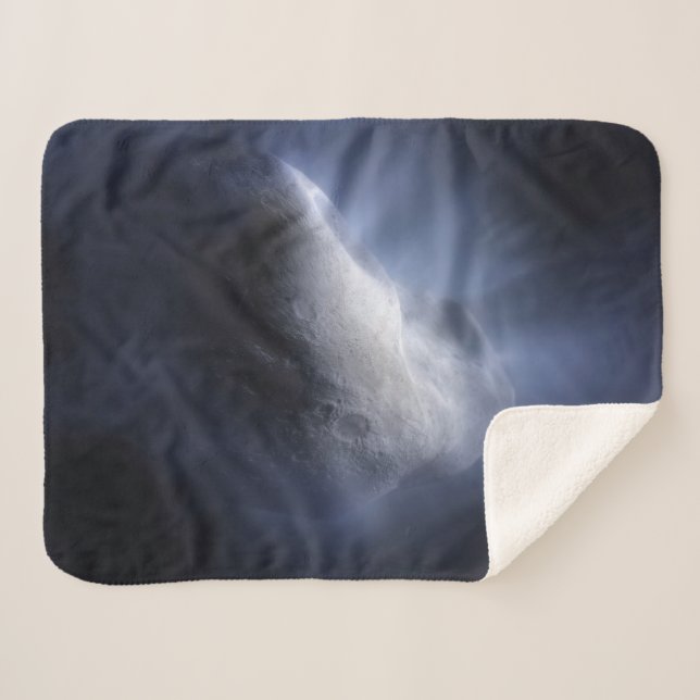 Illustrative Close-Up The Comet Tempel. Sherpa Blanket (Front (Horizontal))