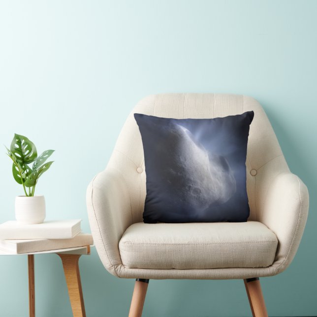 Illustrative Close-Up The Comet Tempel. Throw Pillow (Chair)