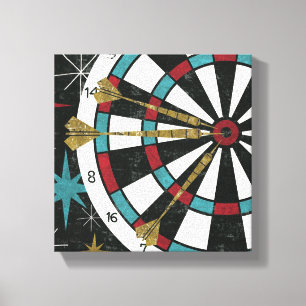Illustrative Dart Board Canvas Print