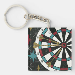 Illustrative Dart Board Keychain