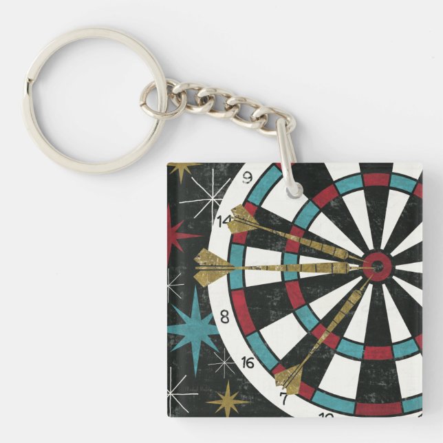 Illustrative Dart Board Keychain (Front)