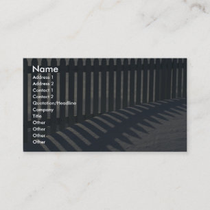 Illustrative Fence and shadow Business Card
