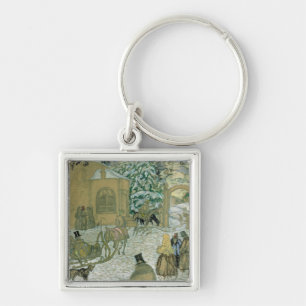 Illustraton for 'Dubrovsky', by Alexander Pushkin Keychain