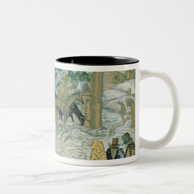 Illustraton for 'Dubrovsky', by Alexander Pushkin Two-Tone Coffee Mug (Right)