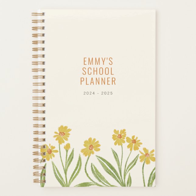 Illustré de beaux Fleurs sauvages jaunes (Devant)