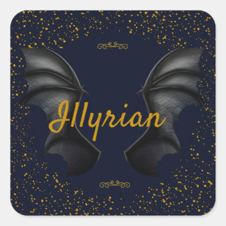 Illyrian Wings Square Sticker