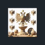 IllyrianAltarRelics-SacredEagleArtBundleIIIHERSYM  Canvas Print<br><div class="desc">Step into the world of Ancient Illyrian Majesty. This exclusive Sacred Eagle Art Bundle (Part 1) features a double-headed eagle meticulously rendered in royal white marble with liquid gold accents. Inspired by ancient altar relics, this piece blends historical symbolism with modern Art Deco luxury. Exclusive digital art series by Ta-Bo...</div>