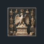 IllyrianAltarRelics-SacredEagleArtBundleVI HERSYM  Canvas Print<br><div class="desc">Step into the world of Ancient Illyrian Majesty. This exclusive Sacred Eagle Art Bundle (Part 1) features a double-headed eagle meticulously rendered in royal white marble with liquid gold accents. Inspired by ancient altar relics, this piece blends historical symbolism with modern Art Deco luxury. Exclusive digital art series by Ta-Bo...</div>