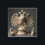 IllyrianAltarRelics-SacredEagleArtBundleVIIHERSYM  Canvas Print<br><div class="desc">Step into the world of Ancient Illyrian Majesty. This exclusive Sacred Eagle Art Bundle (Part 1) features a double-headed eagle meticulously rendered in royal white marble with liquid gold accents. Inspired by ancient altar relics, this piece blends historical symbolism with modern Art Deco luxury. Exclusive digital art series by Ta-Bo...</div>