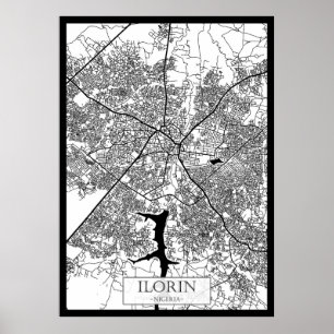 Ilorin Nigeria City Map Poster