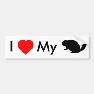 ILove my Beaver Bumper Sticker