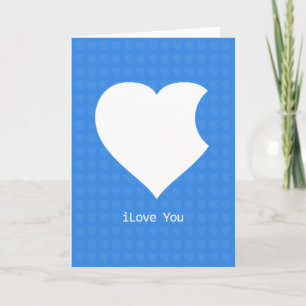 iLove You Card-blue Holiday Card
