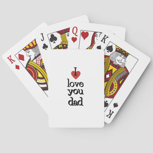  ILove you dad | Classic Playing Cards (Back)