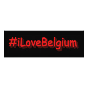 "#iLoveBelgium" Cute Design. Buy Now Photo Print
