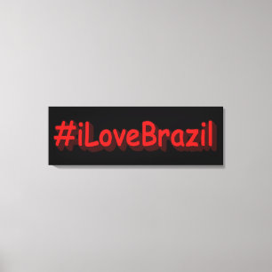 "#iLoveBrazil" Cute Design. Buy Now Canvas Print