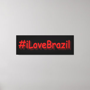 "#iLoveBrazil" Cute Design. Buy Now Canvas Print