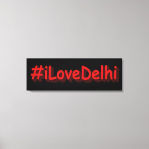 "#iLoveDelhi" Cute Design. Buy Now Canvas Print