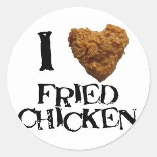 ilovefriedchicken classic round sticker