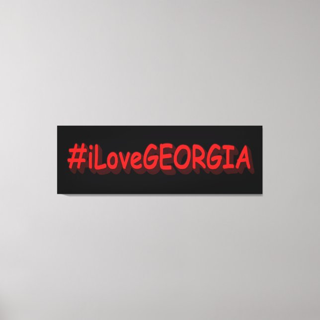 "#iLoveGEORGIA " Cute Design. Buy Now Canvas Print (Front)
