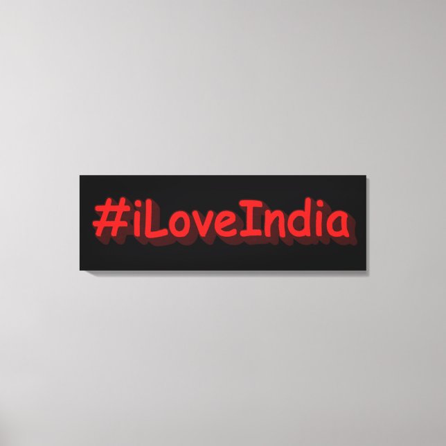 "#iLoveIndia " Cute Design. Buy Now Canvas Print (Front)