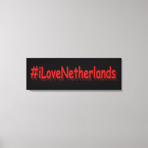 "#iLoveNetherlands" Cute Design. Buy Now Canvas Print