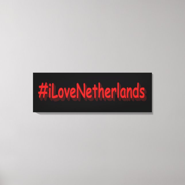 "#iLoveNetherlands" Cute Design. Buy Now Canvas Print (Front)