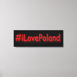 "#iLovePoland" Cute Design. Buy Now Canvas Print