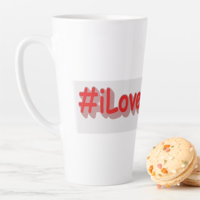 "#iLoveQuebec " Cute Design. Buy Now Latte Mug (In Situ)