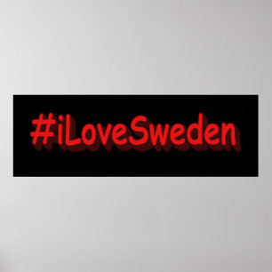 "#iLoveSweden" Cute Design. Buy Now Poster