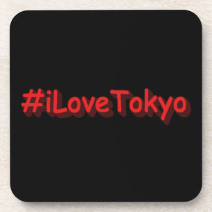 "#iLoveTokyo" Cute Design. Buy Now Coaster