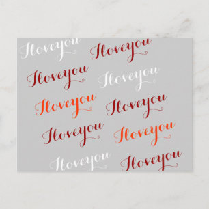 Iloveyou nice words postcard