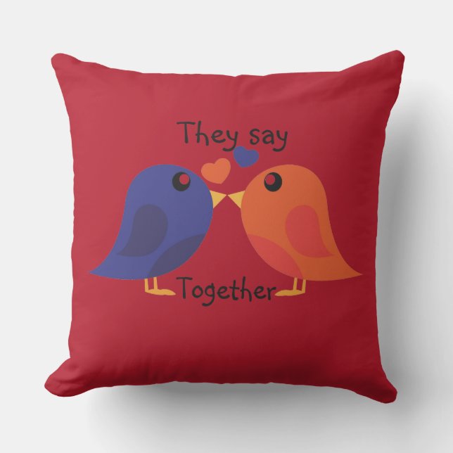 Ils Disent Ensemble Coussin décoratif (Recto)