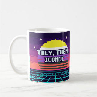 Ils, Eux, Mug Pixel Iconique Fierté Non Binaire