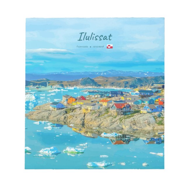 Ilulissat, Greenland - Iceberg Town Notepad (Front)