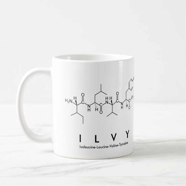 Ilvy peptide name mug (Left)