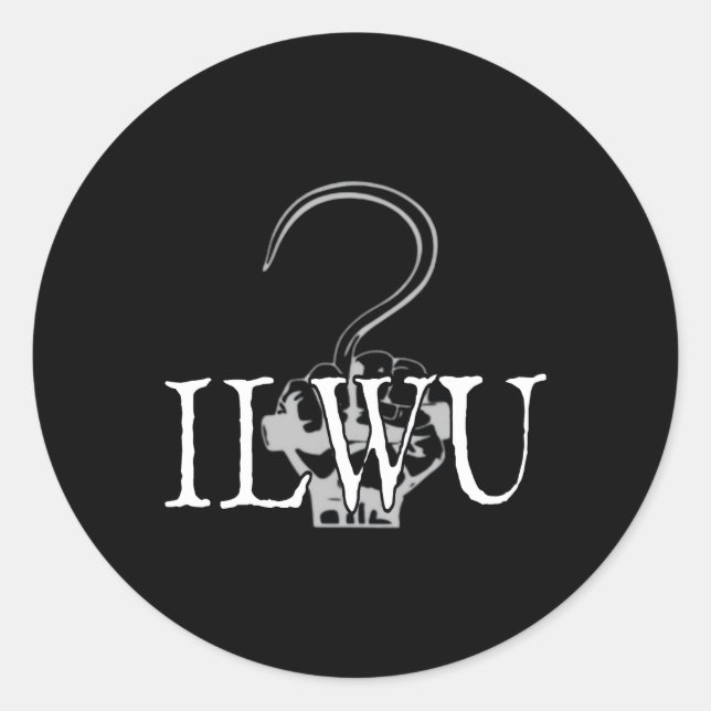 Ilwu Longshore Cargo Hook Classic Round Sticker (Front)