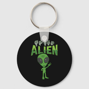 Ily Alien Asl Hand Gesture Deaf Hearing Loss Aware Keychain