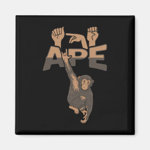ILY APE ASL Hand Gesture Deaf Hearing Loss Awarene Magnet
