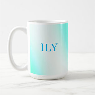 ILY Aqua Customizable Mug