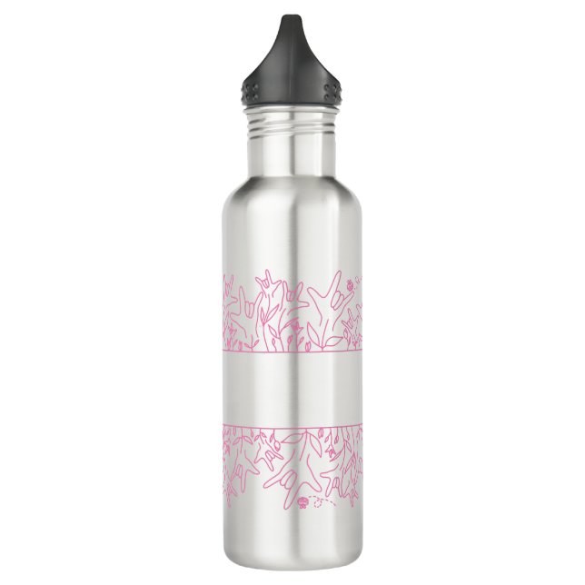 ILY Bloom - Custom Name ASL Design 710 Ml Water Bottle (Left)